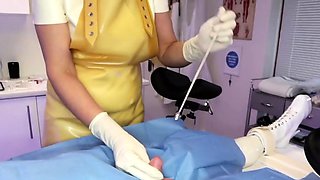 Latex Nurse Gives Sounding Catheterisation And Anal