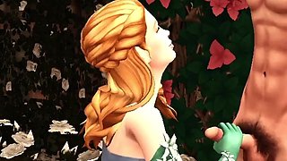 The Blissful Simmers_sims Eros and Flora Sneak off for Sex on the Picnic Table