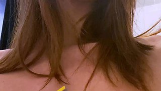 Amateur striptease and Solo masturbation