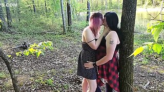Cute Shemale Couple Having Sex Outdoors
