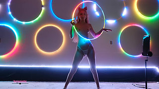 Hula Hoop Dancing and Posing No Sound