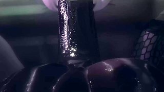 3d cartoon French fantasy - Man wields bold prowess to satisfy lusty woman in fiery