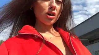 Russian bitch Schanya public nude