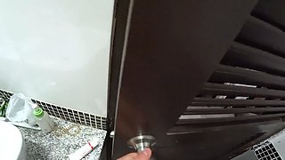 Public rod show. motel maid watching me wank off and gives a blowjob cougar