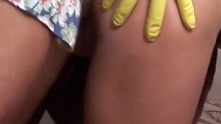 Always horny blonde whore with big tits gets fucked in the bathroom by a hard eager cock