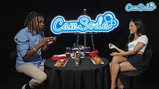 Hot Ones XXXtra Spicy Porn Parody -  Sexy Petite MILF Pours Flaming Hot Sauce On Pussy Lips BBC: Porn