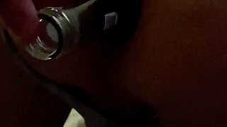 Compilation of bottle in thong guy's ass