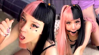 Gave Hot Emo Girl Deepthroat and Fucked Her with Gag in Her Mouth 4k