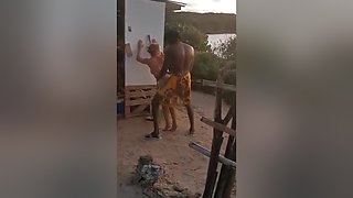 French Milf Fucked By An African Tribe Man