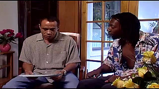 Busty ebony fucks with black dick