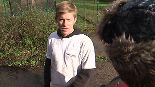 Sweet small titted redhead pounded outdoor and milked by her hard fucker