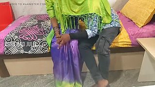 Indian Step Mom Blowjob and Doggy Style with Teen Son in Front of Step Dad - Homemade HD