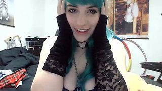 Webcam amateur Sexy teen touching her big tit