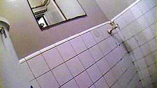Japanese girls taking a pee in voyeur Japanese toilet video