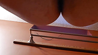 Close up of me fucking a blue dildo