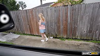 Bangbros - candy lane enjoys every moment in the pound bus and grins as she gets a messy facial cumshot