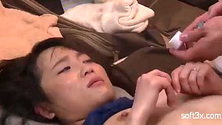Massaged wife beside her husband
