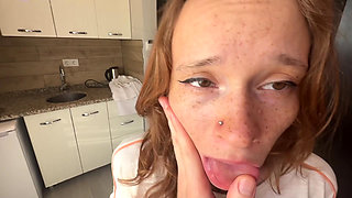 Teen Redhead Girl with Stepdaddy on Vacation