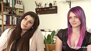 German Lesbian Amateurs Maria M & Julie Fingering Each Other's Shaved Pussies - Big Tits & Pierced Nipples