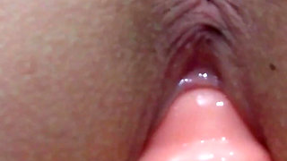 Mega Orgasm a Rabbit Dildo with Wettest Pussy Dripping Cream