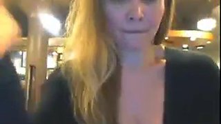 Flashing cafe: Big Tits, Amateur  Public Nudity Porn