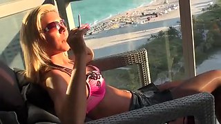Best amateur Blonde, Smoking porn scene