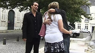 Busty French granny DP in hot threesome