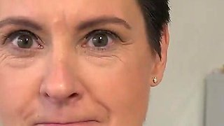 Auntjudys - Your Cute MILF Wife Scarlet Sucks Your Cock in the Kitchen (pov)