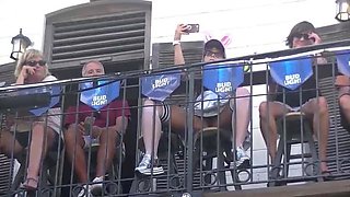 Helena Price Flashes Her Hairy Bush in Public at Fantasy Fest - Exhibitionist Wife Upskirt Action