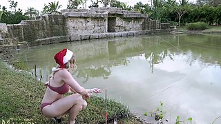 Reality outdoors POV video of pornstar Cory Chase in bikini