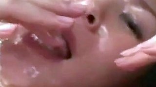 Pregnant Japanese MILF Bukkake Gangbang