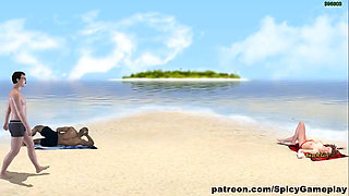 Adventures of Willy D: girl with huge tits and big nipples, a beach handjob ep 93