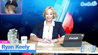 Camsoda - Sexy Big Tits MILF Ryan Keely Rides Sex Machine Live On Air