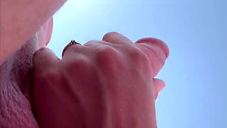 French Amateur Line23 Blowjob and Handjob on Boat in Sea - Cumshot POV