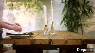 Slender blonde treated like a sex doll by gifted dude in rough action