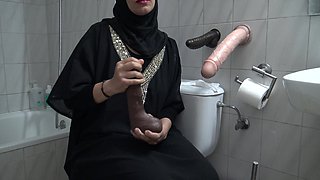 My Hot Wife Masturbates in Front of a Public Toilet