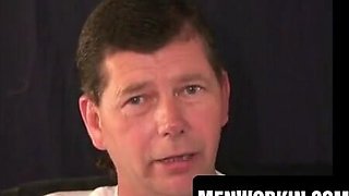 Mature fellow milks rock-hard after deep interview