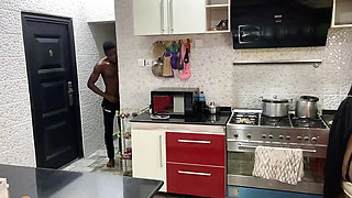 african ebony Lizpussy got her self some deep throat and  fucked hardcore by her driver in the kitchen since her husband was out