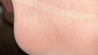 White Nylon Sock Tease In Your Face POV
