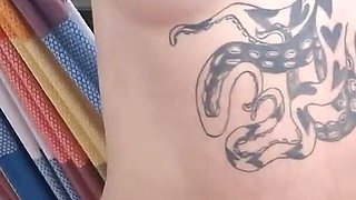 Young Girl with Big Ass and Lactating Showing off From the Window