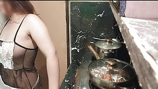 Pinay Homemade Kitchen Sex while Cooking