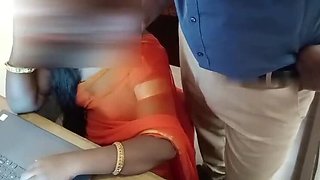 Desi Wife Luxmi Fucked Hard by Manager in Office Cabin - Big Tits, Doggy Style