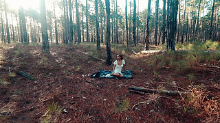 Busty Latina Amateur fucking into de wild forrest