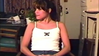 Sexy petite hanging spanking bondage in masked