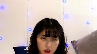 Horny japanese teen satomi stuffs herself with toy