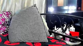 Shemale tranny enjoying solo masturbation