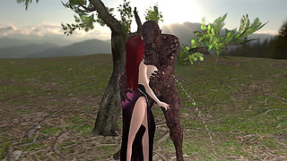 Sexy & Curvy Sorceress with Lactating Tits Bred by a Mutant's Monster Cock