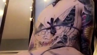 Stacked brunette goes solo toys and masturbation