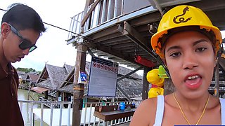 Ziplining and horny sex at home after