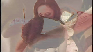 Pregnant babe and her step mother fuck their cunts with a double ended dildo